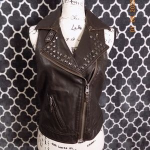 NWOT RARE Hollister Brown Studded Vest - Large